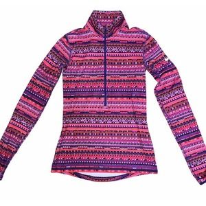 NIKE Pro Half Zip Geometric Print Long Sleeve Sweater *EUC* - S